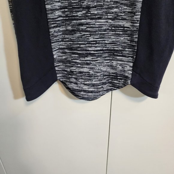 French Connection Long Sleeve Navy Jersey Bodycon Dress with Zipper | Size 4 - Picture 6 of 10